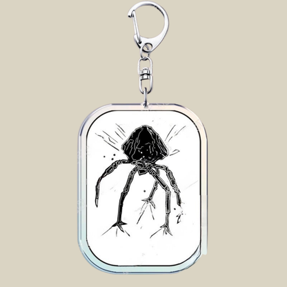Bunnycat Keychain - Funny Acrylic Charm, Adorable Cartoon Design, Cute Key Ring Gift