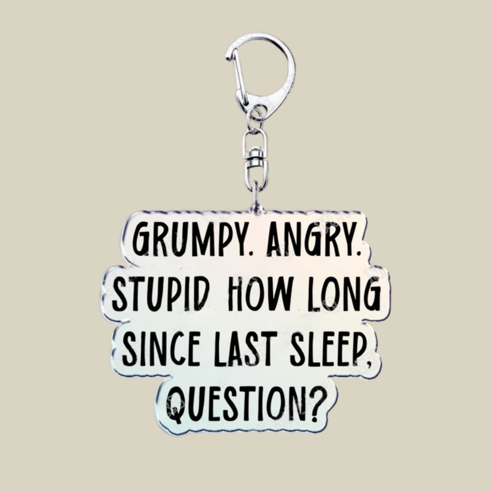 Bunnycat Keychain - Funny Acrylic Charm, Adorable Cartoon Design, Cute Key Ring Gift