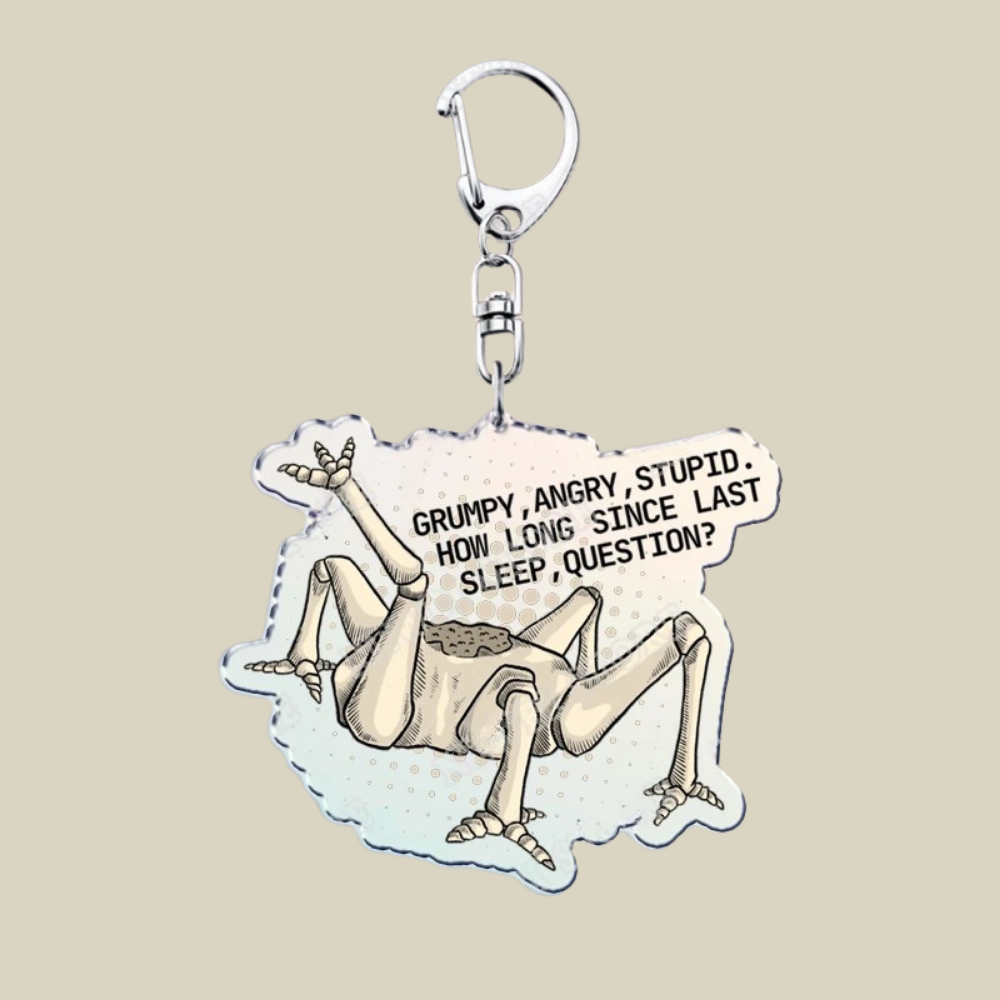 Bunnycat Keychain - Funny Acrylic Charm, Adorable Cartoon Design, Cute Key Ring Gift