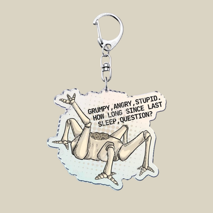 Bunnycat Keychain - Funny Acrylic Charm, Adorable Cartoon Design, Cute Key Ring Gift