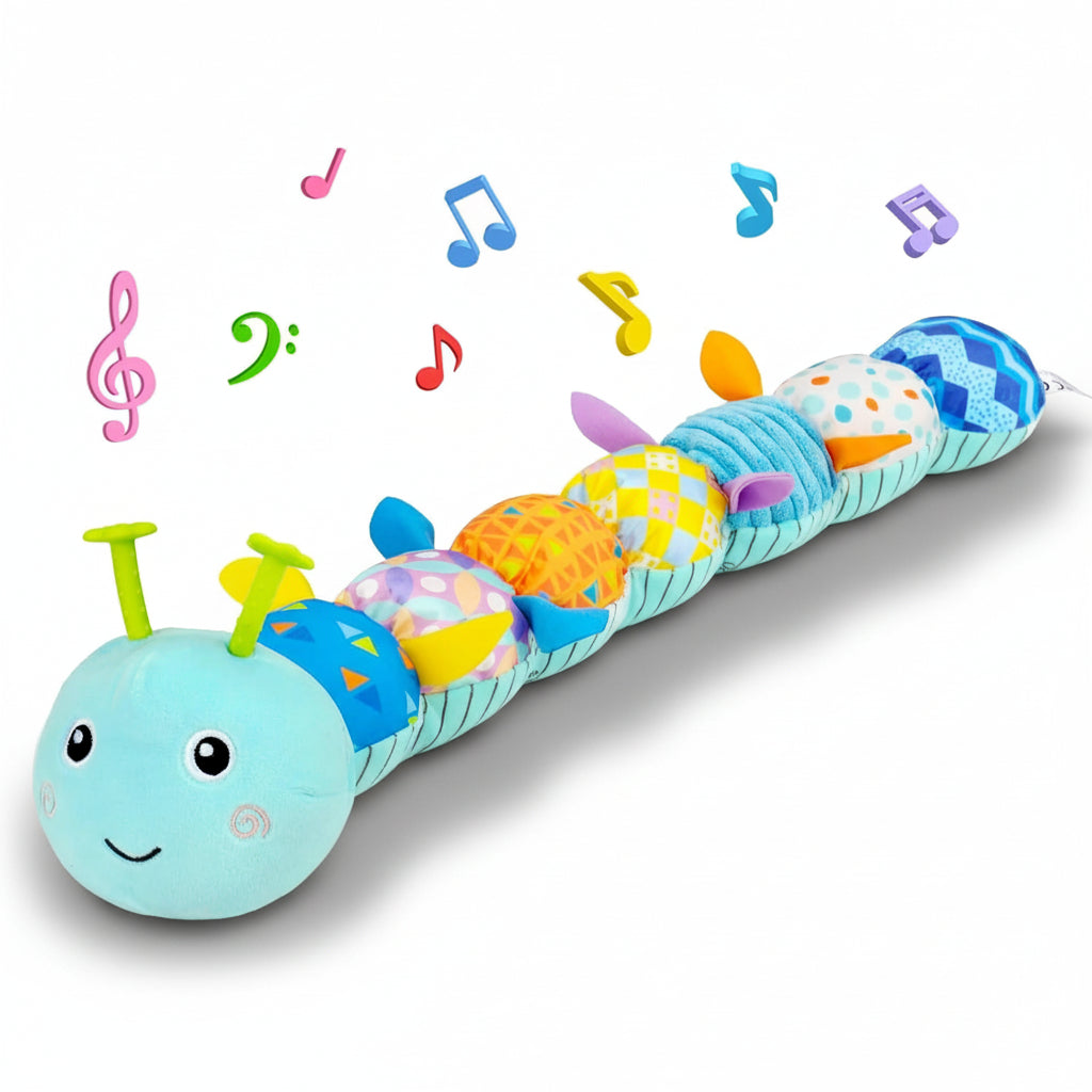 Baby Sensory Caterpillar Plush Toy – Musical Tummy Time Buddy