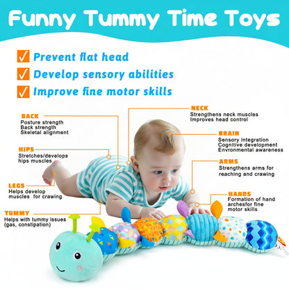 Baby Sensory Caterpillar Plush Toy – Musical Tummy Time Buddy