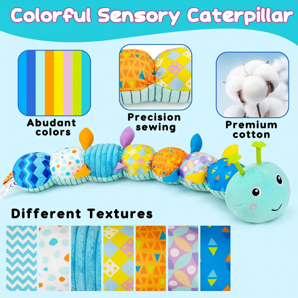 Baby Sensory Caterpillar Plush Toy – Musical Tummy Time Buddy