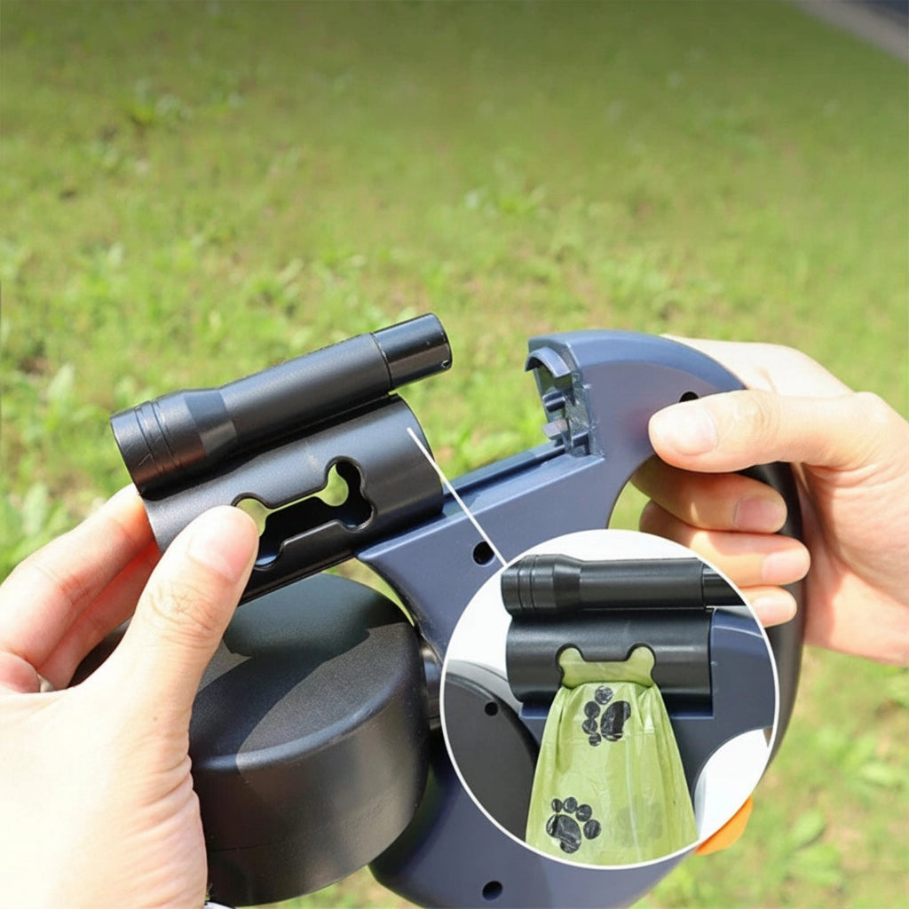 Dual Retractable Dog Leash – Tangle-Free Walking Lead for Two Dogs