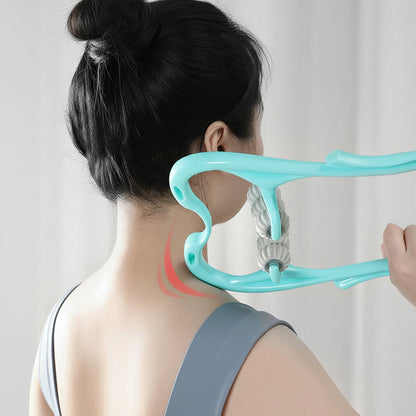 Ergonomic Neck Massager — Manual Cervical Spine Roller for Shoulder and Neck Relief