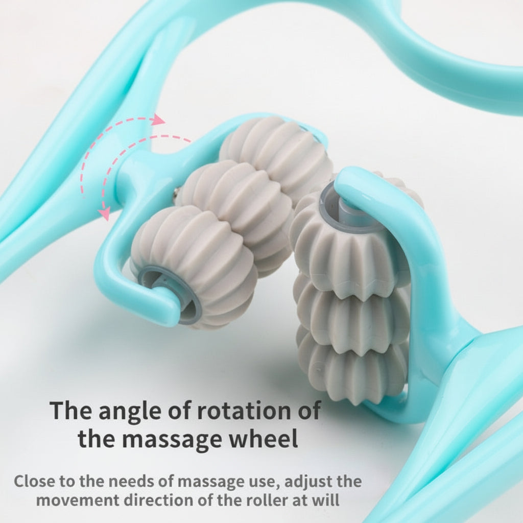 Ergonomic Neck Massager — Manual Cervical Spine Roller for Shoulder and Neck Relief
