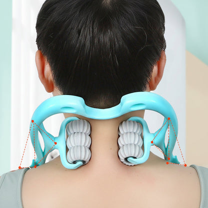Ergonomic Neck Massager — Manual Cervical Spine Roller for Shoulder and Neck Relief