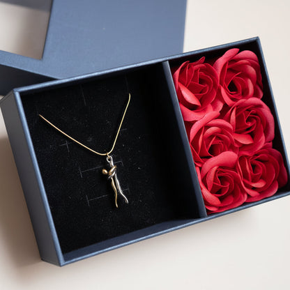 Elegant Gold, Silver & Stainless Steel Couple Necklace Pendant – Love Jewelry
