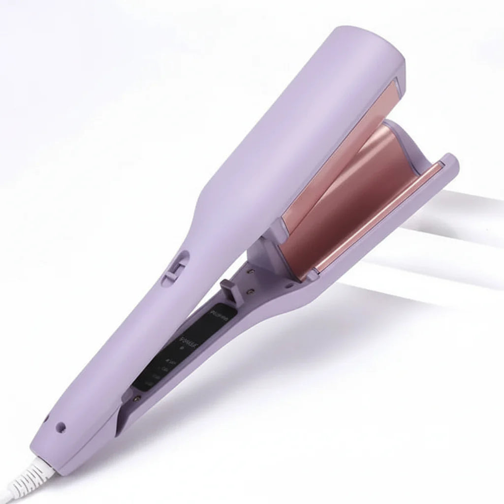 Ceramic Double-Barrel Wave Curling Iron – Hair Curler for Salon-Quality, Long-Lasting Curls