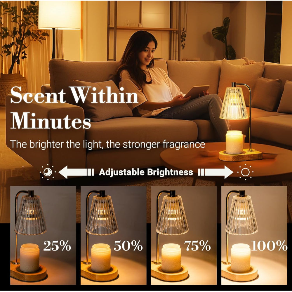 Electric Wax Warmer Table Lamp - Melt Wax and Create Cozy Candlelight