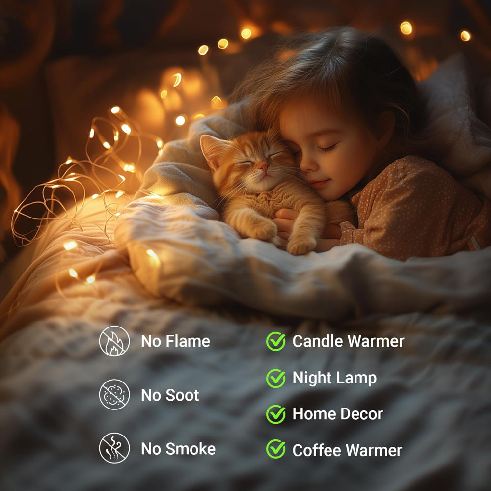 Electric Wax Warmer Table Lamp - Melt Wax and Create Cozy Candlelight