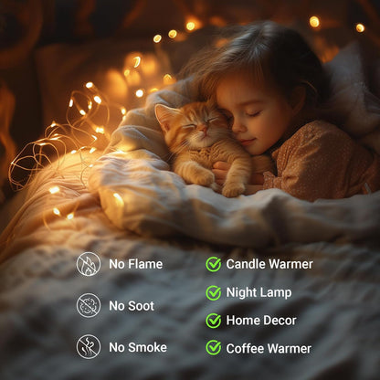 Electric Wax Warmer Table Lamp - Melt Wax and Create Cozy Candlelight