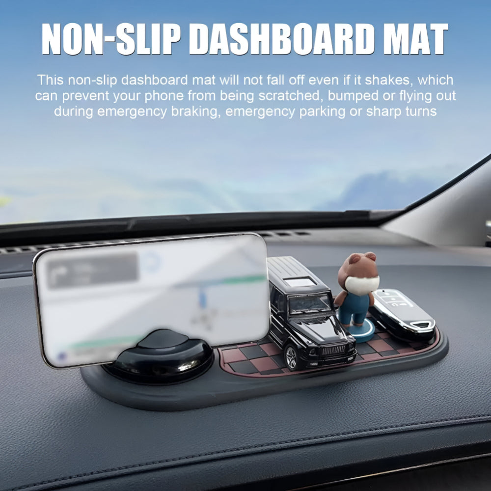 Car Phone Holder with Anti-Slip Dashboard Mat Stand