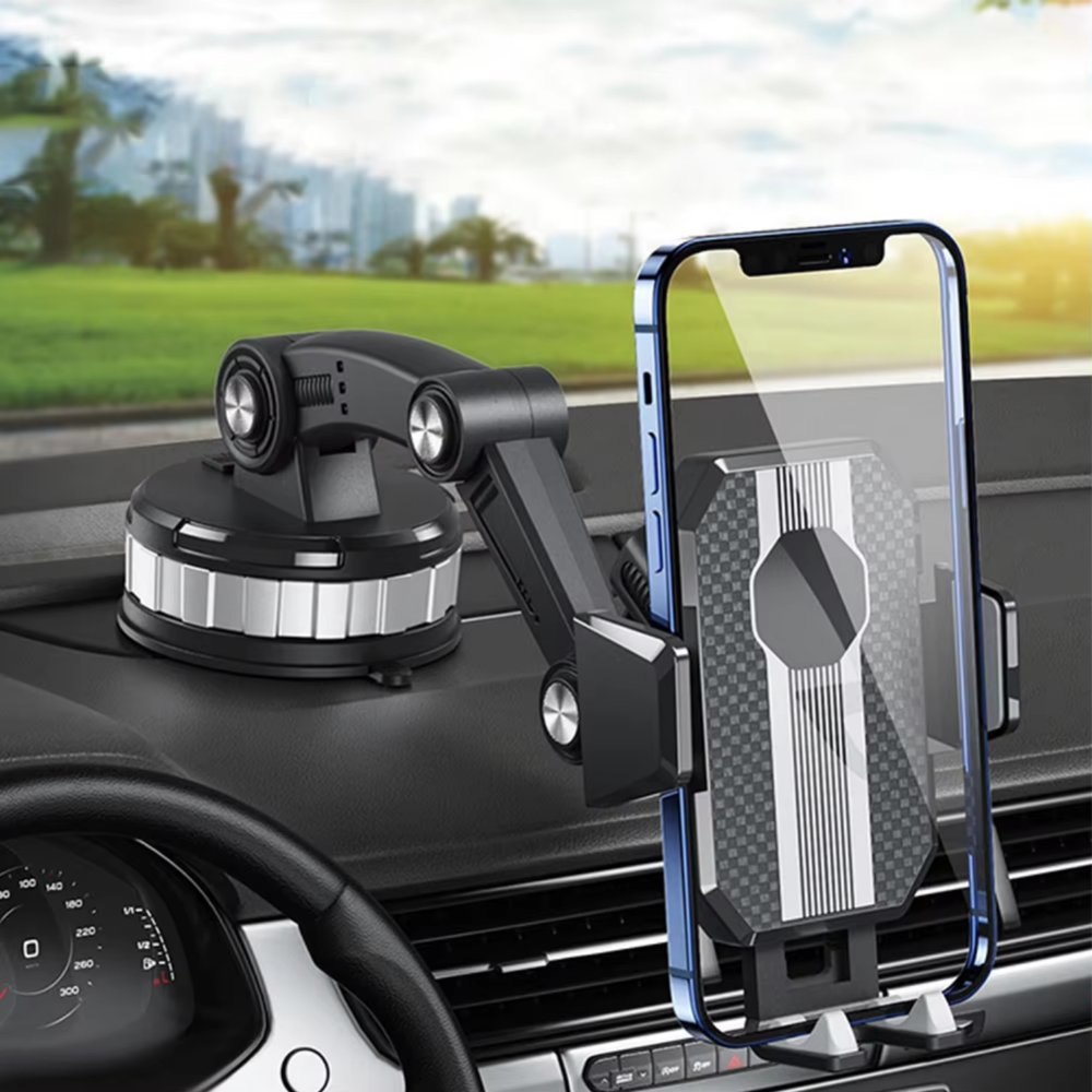 Car Phone Holder with Adjustable Suction Mount - Universal Design