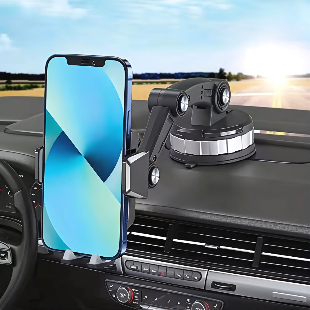 Car Phone Holder with Adjustable Suction Mount - Universal Design