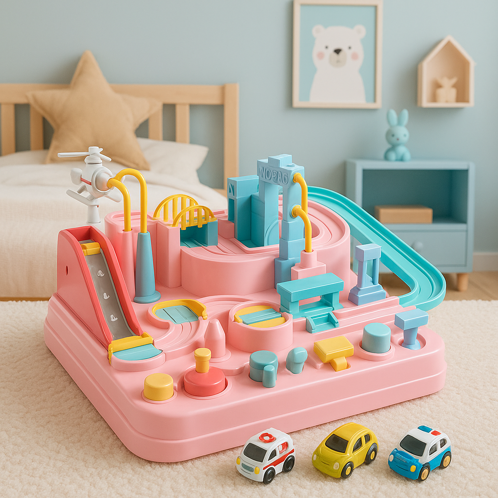City Adventure Car Track Toy: Puzzle Game