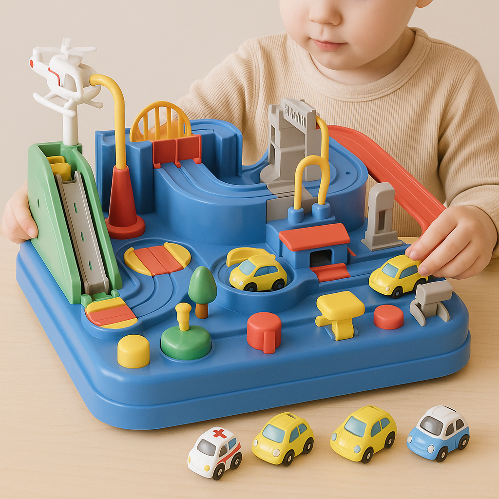 City Adventure Car Track Toy: Puzzle Game