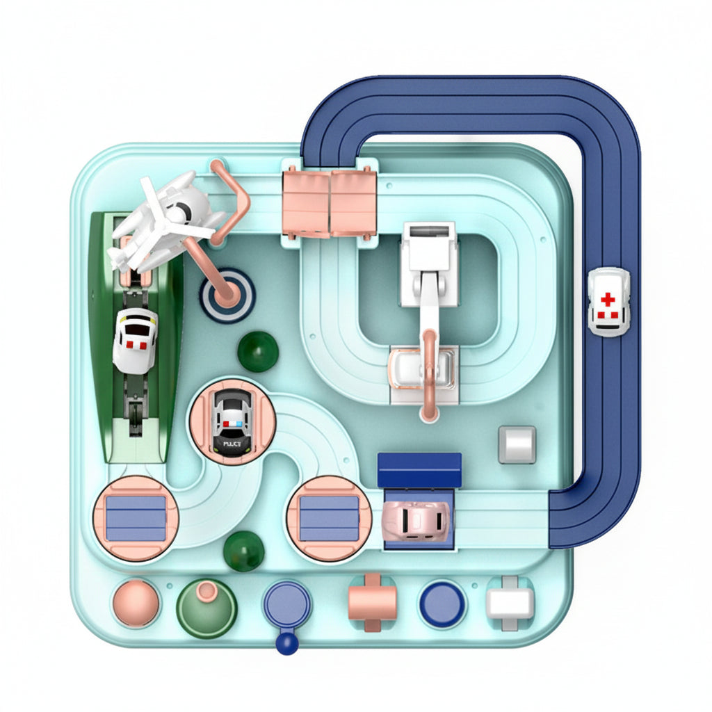 City Adventure Car Track Toy: Puzzle Game