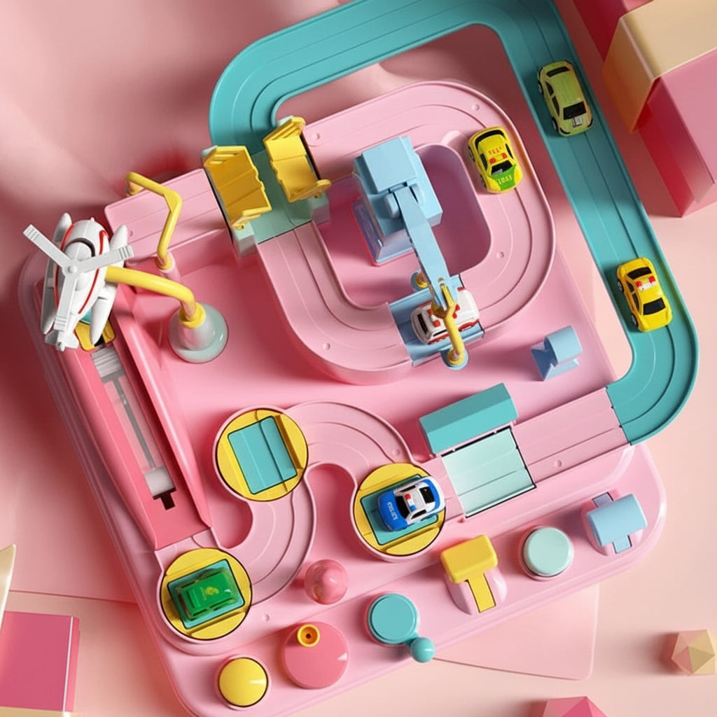 City Adventure Car Track Toy: Puzzle Game