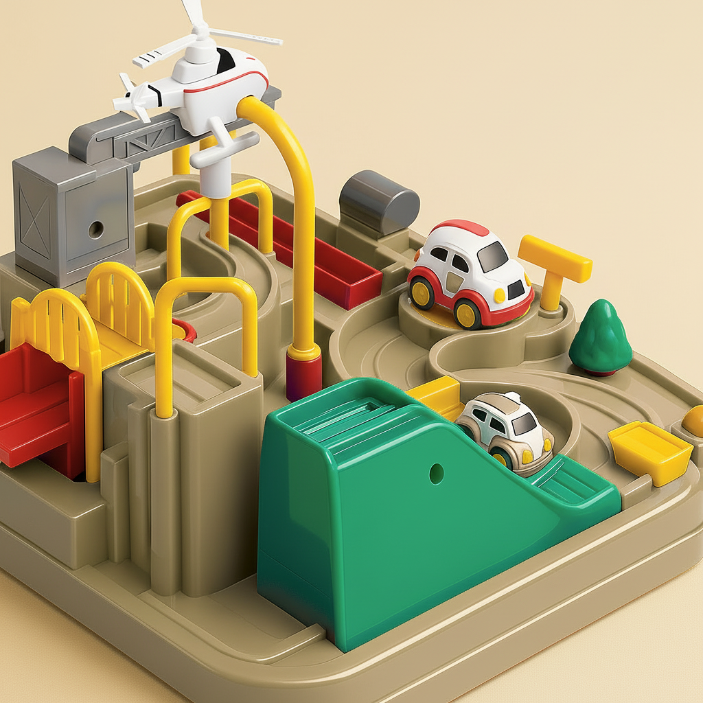 City Adventure Car Track Toy: Puzzle Game