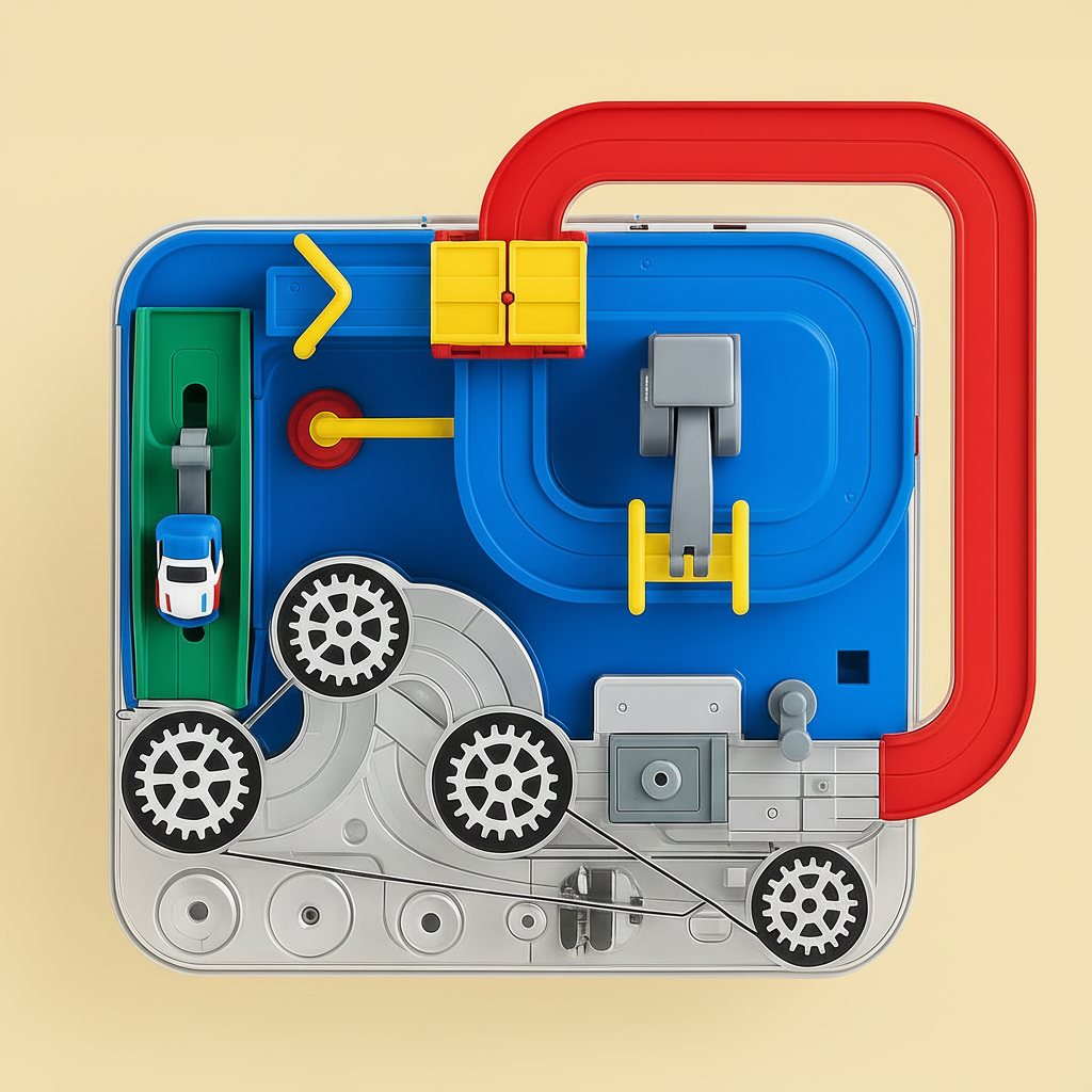 City Adventure Car Track Toy: Puzzle Game