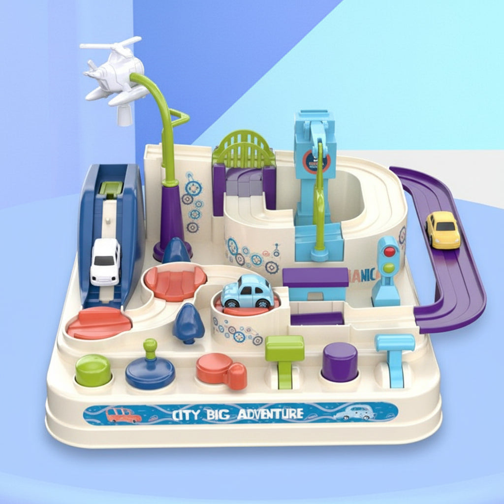 City Adventure Car Track Toy: Puzzle Game