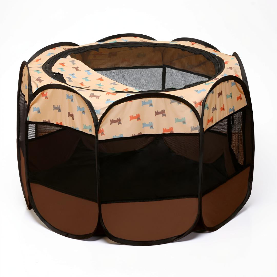 Foldable Mesh Cat Playpen - Portable Pet Tent for Safe