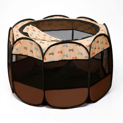 Foldable Mesh Cat Playpen - Portable Pet Tent for Safe