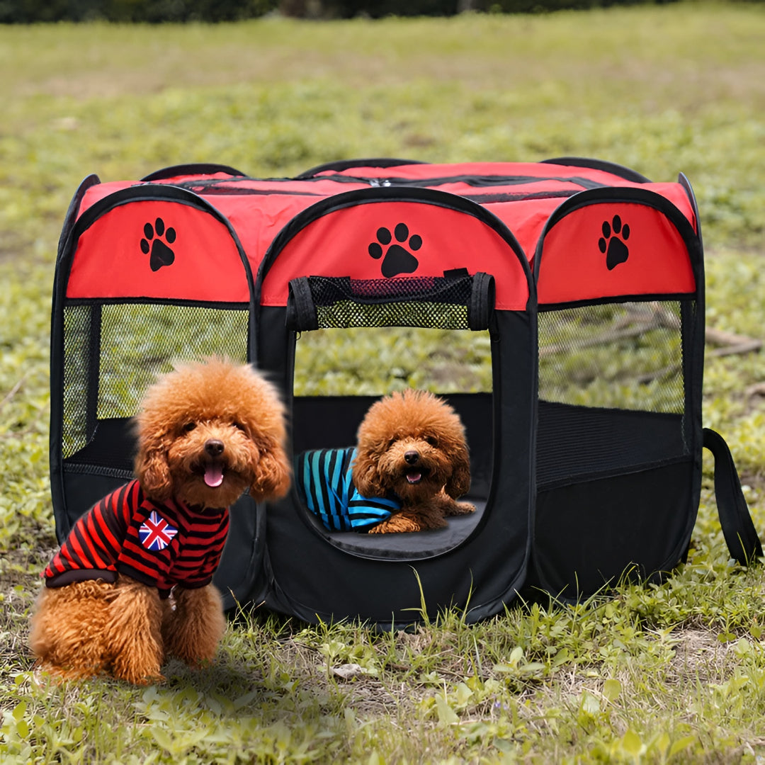 Foldable Mesh Cat Playpen - Portable Pet Tent for Safe