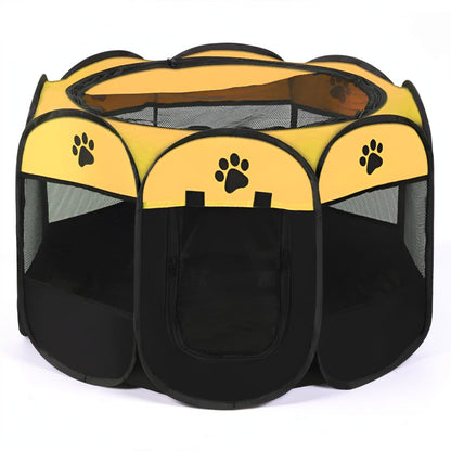 Foldable Mesh Cat Playpen - Portable Pet Tent for Safe