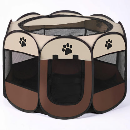 Foldable Mesh Cat Playpen - Portable Pet Tent for Safe