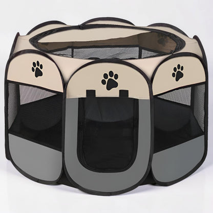Foldable Mesh Cat Playpen - Portable Pet Tent for Safe