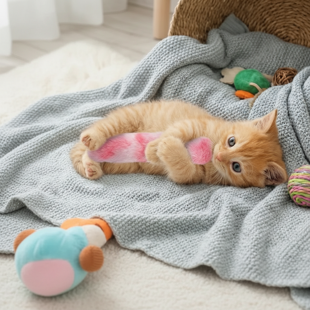 Catnip Pillow Plush Cat Toy — Interactive Chew and Kick Toy for Cats