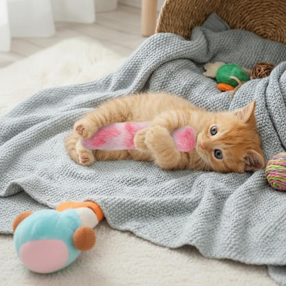 Catnip Pillow Plush Cat Toy — Interactive Chew and Kick Toy for Cats