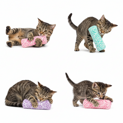 Catnip Pillow Plush Cat Toy — Interactive Chew and Kick Toy for Cats