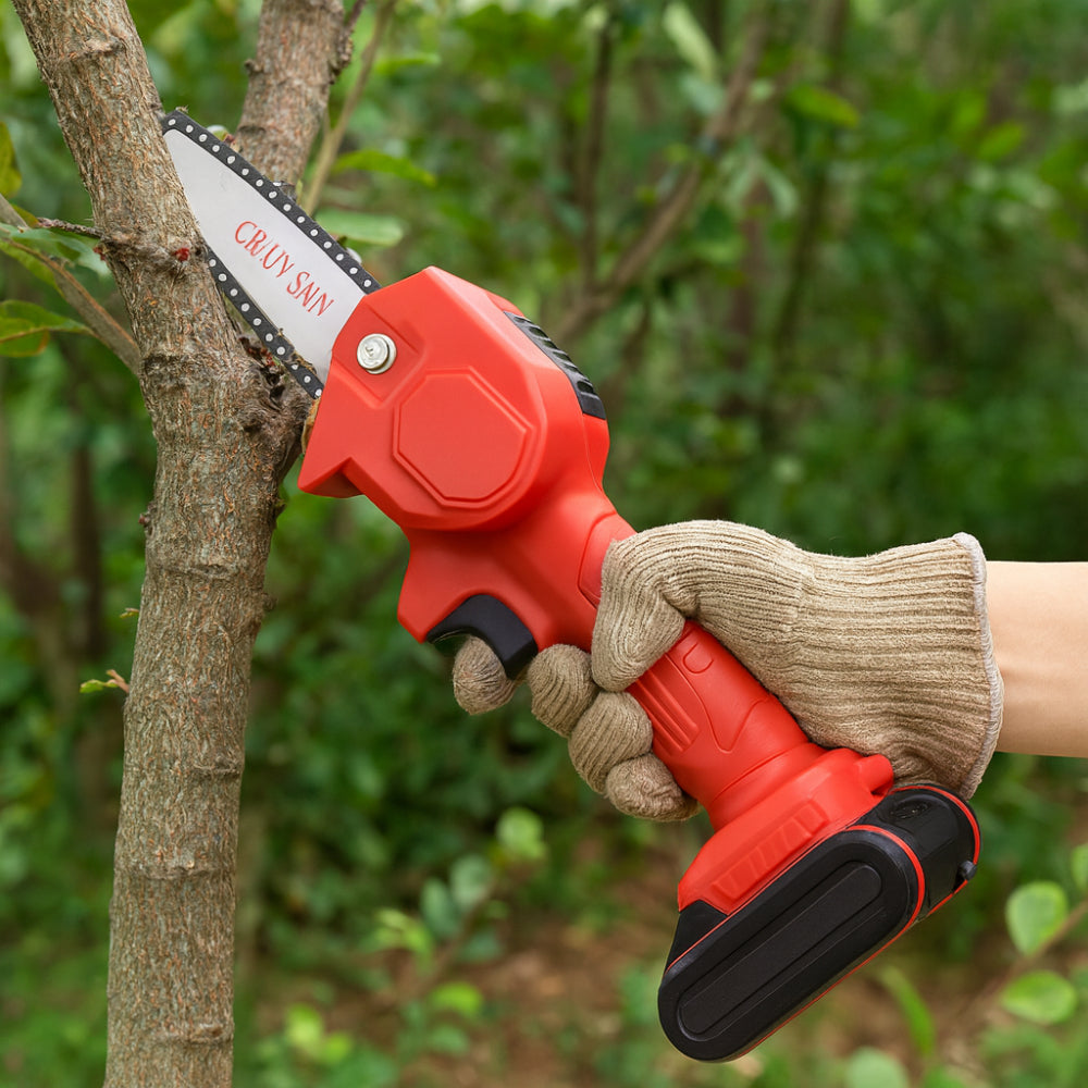 Cordless Mini Chainsaw for Pruning - Lightweight, Portable Cutting Tool