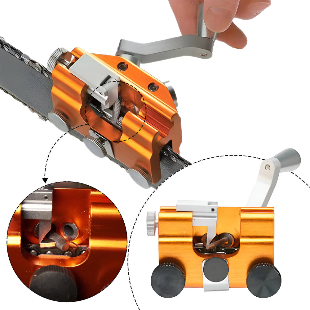 Chainsaw Sharpener Jig with Guide Clamp – Precision Chain Grinding Tool