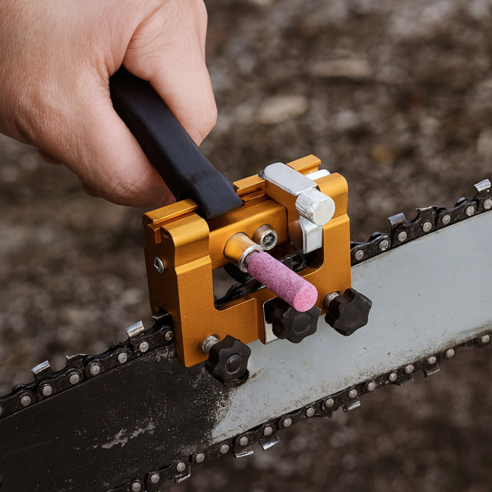 Chainsaw Sharpener Jig with Guide Clamp – Precision Chain Grinding Tool
