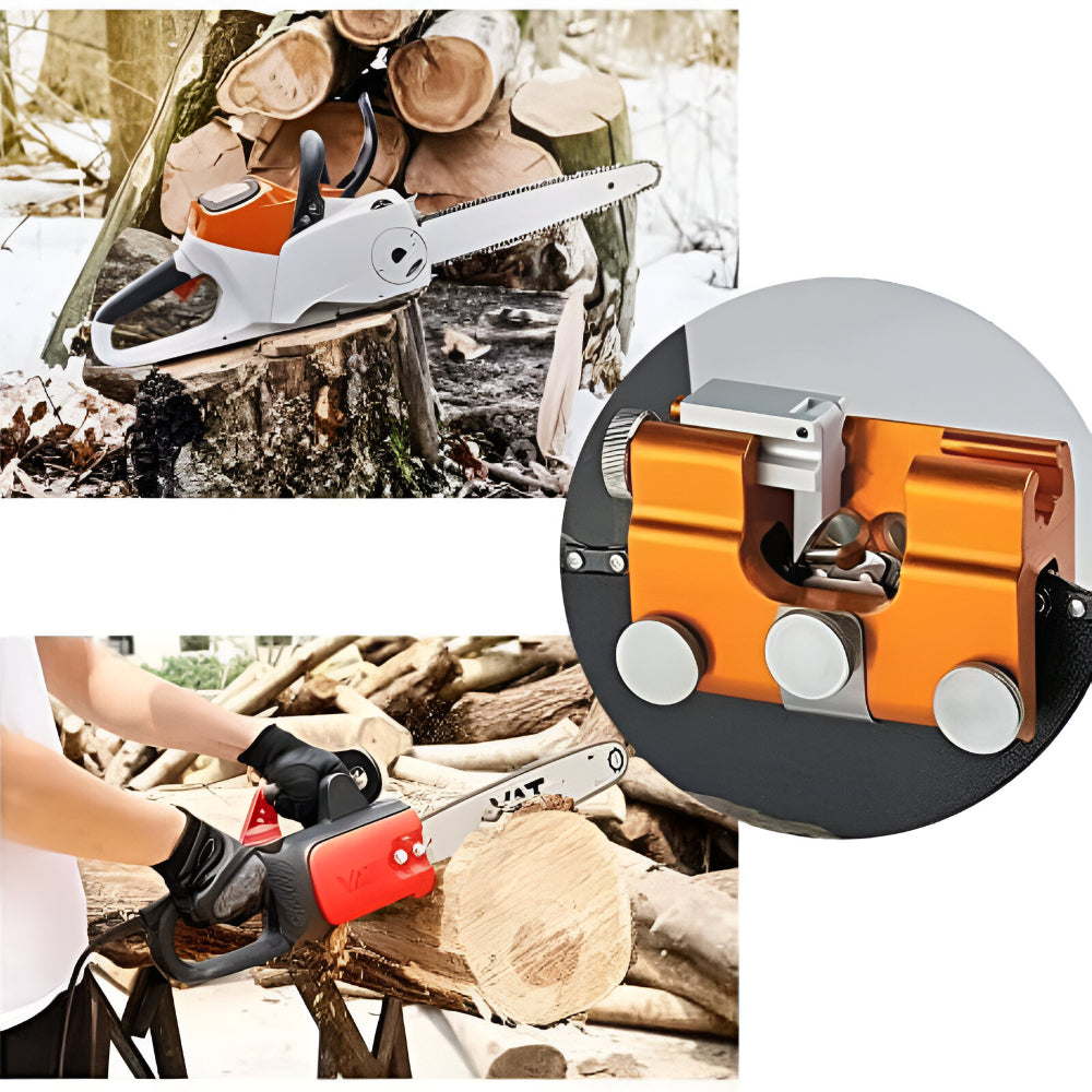 Chainsaw Sharpener Jig with Guide Clamp – Precision Chain Grinding Tool