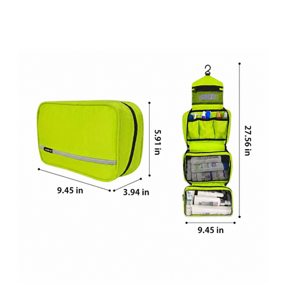 Hanging Toiletry Bag for Travel – Cosmetic Case with Zip