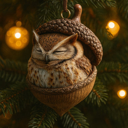 Acorn-Themed Woodland Animal Christmas Ornaments for Tree Decor