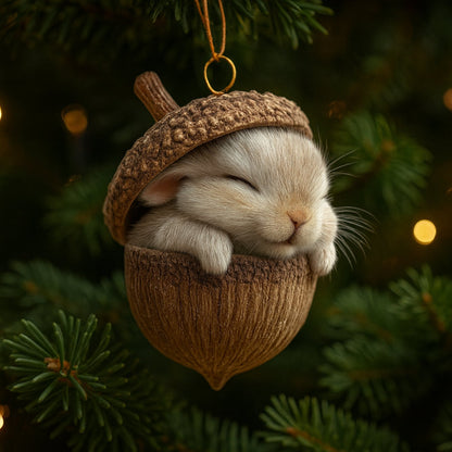Acorn-Themed Woodland Animal Christmas Ornaments for Tree Decor