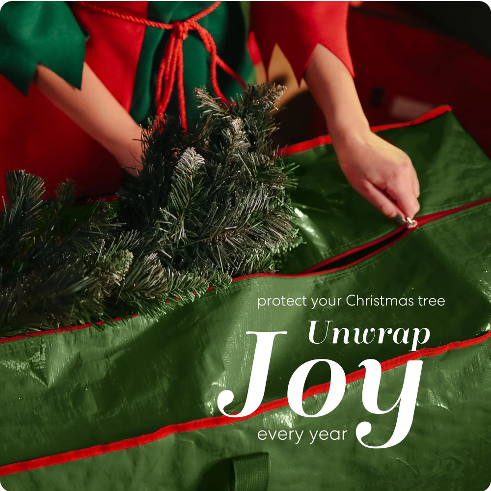 Extra-Large Waterproof Christmas Tree Storage Bag - Heavy-Duty Oxford Tote