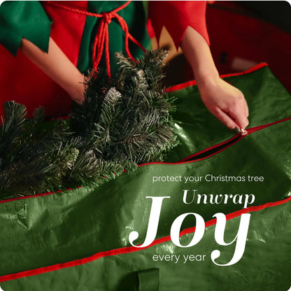 Extra-Large Waterproof Christmas Tree Storage Bag - Heavy-Duty Oxford Tote