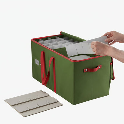 Christmas Ornament Storage Box with Dividers – Keep Holiday Decorations Safe and Organized