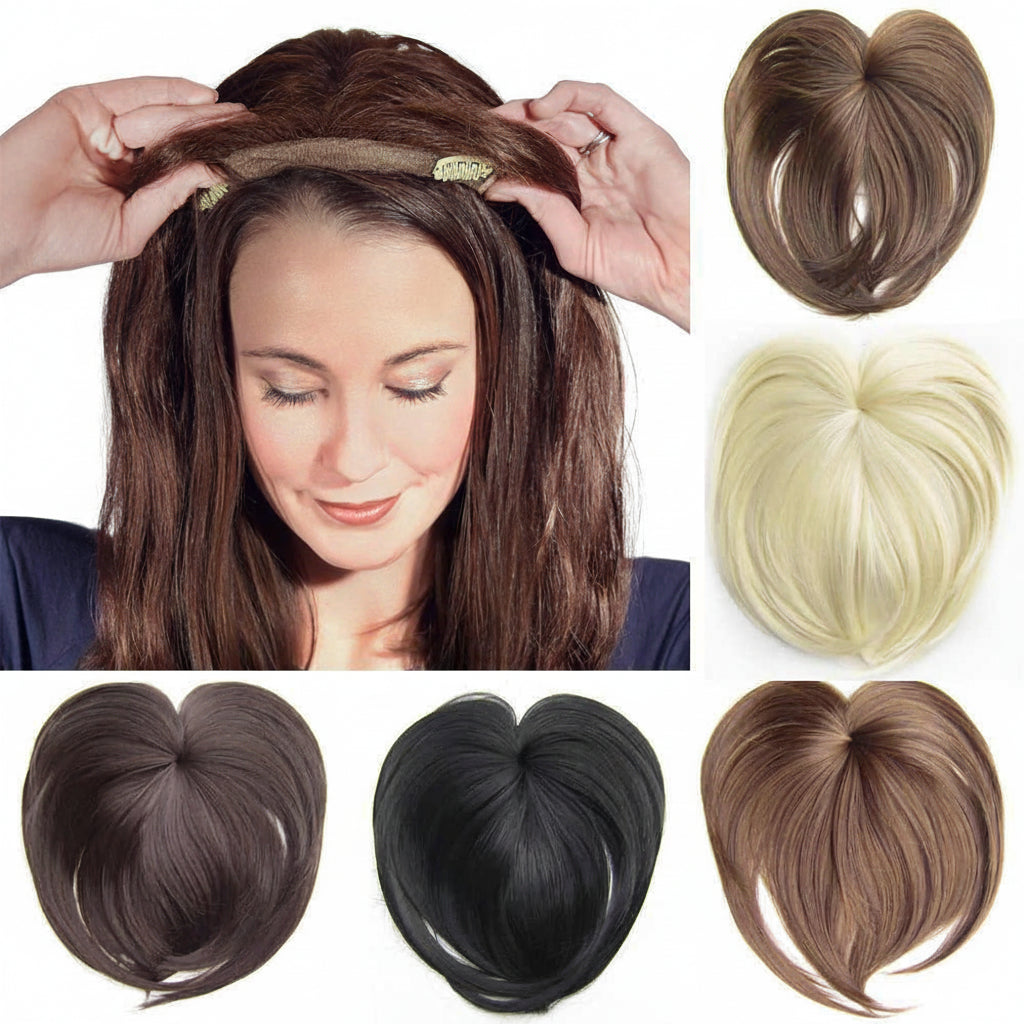 Clip-In Hair Topper for Instant Volume and Natural-Look Coverage of Thinning Hair