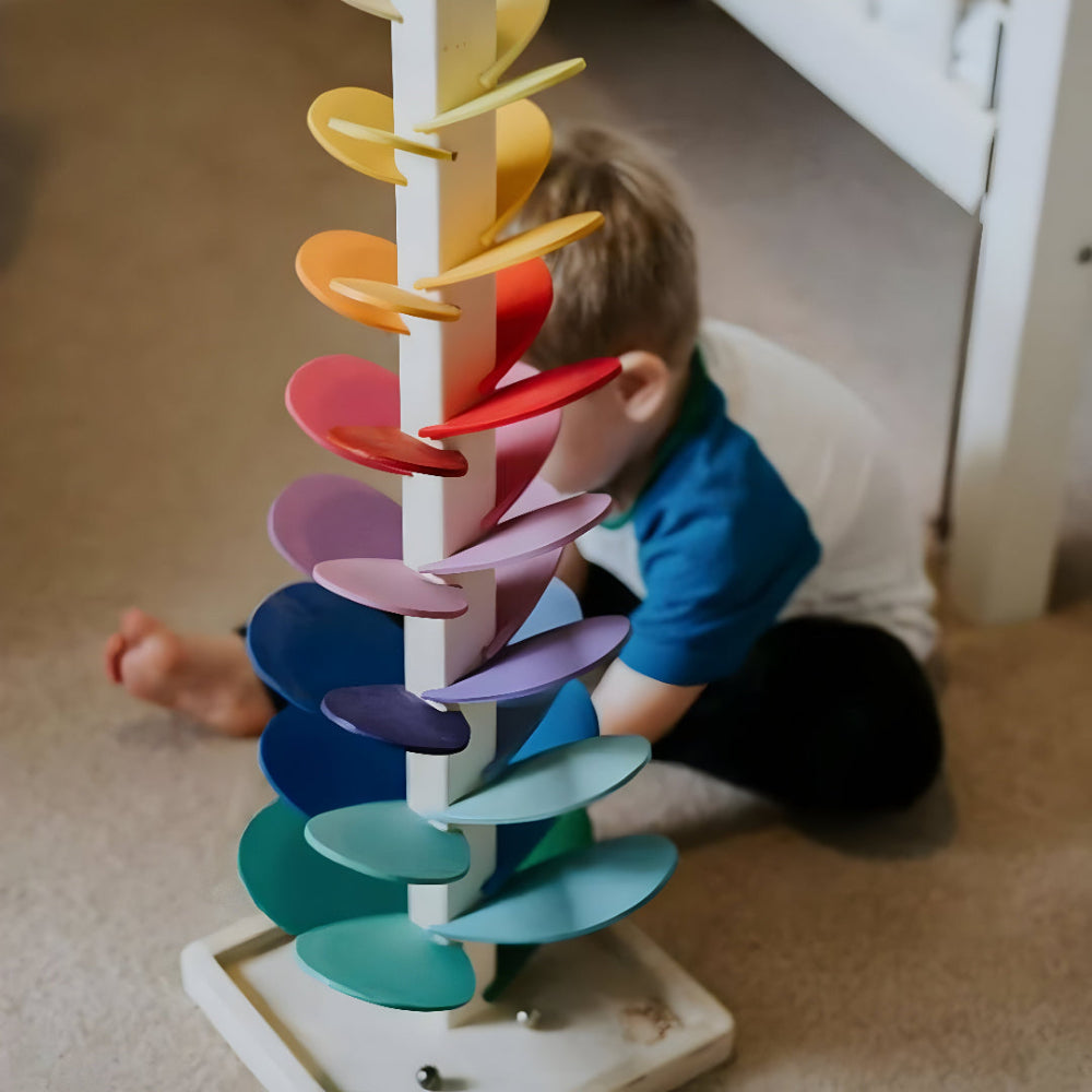 Colorful Wooden Marble Run