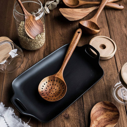 Handmade Wooden Cooking Utensils Set – Non-Scratch Kitchen Tools