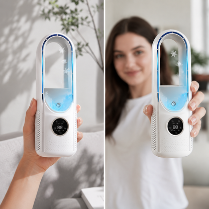 Bladeless Portable Air Conditioner with Built-In Cooling