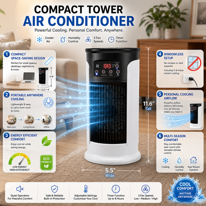 Compact Energy-Efficient Portable Air Conditioner